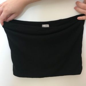 John Galt Black Bandeau Crop Top